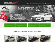 Tablet Screenshot of harvesthonda.com